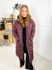 Wild Side Reversible Coat - Burgundy