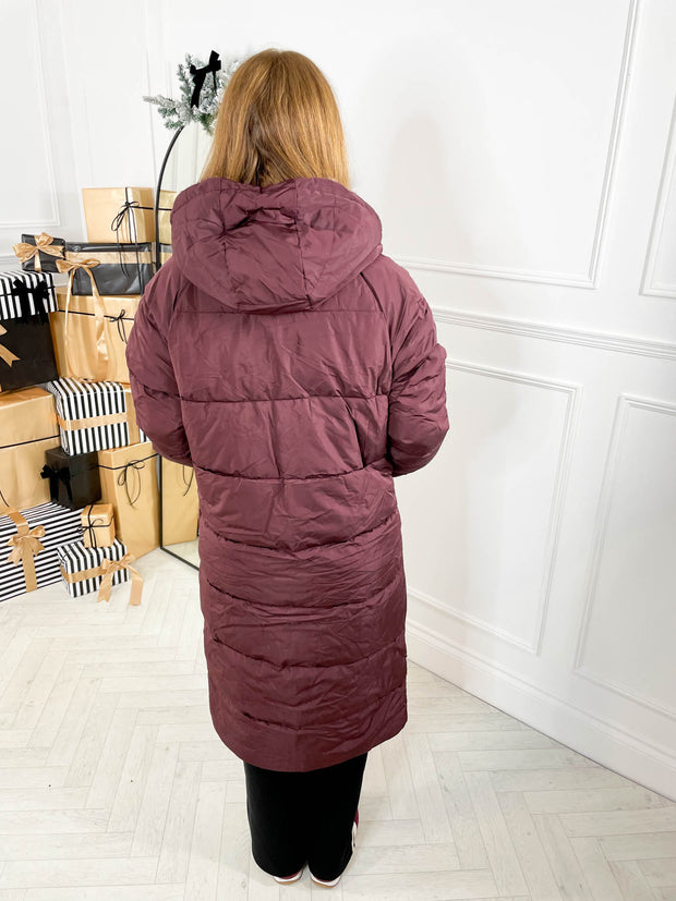 Wild Side Reversible Coat - Burgundy