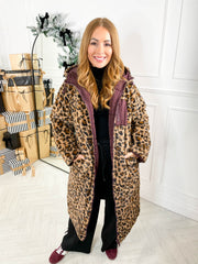 Wild Side Reversible Coat - Burgundy