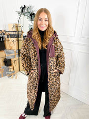 Wild Side Reversible Coat - Burgundy