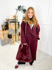 City Break Woolly Coat - Burgundy