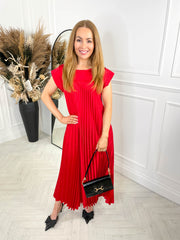 The Satin Everyday Dress - Red