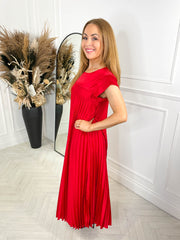 The Satin Everyday Dress - Red