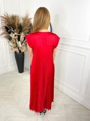 The Satin Everyday Dress - Red