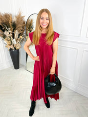 The Satin Everyday Dress - Wine