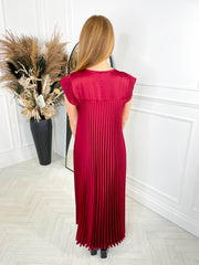 The Satin Everyday Dress - Wine