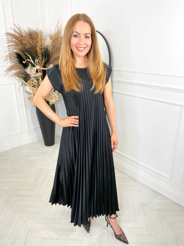 The Satin Everyday Dress - Black