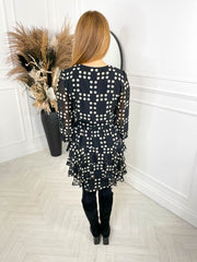Erin Dress- Black Polka Dot