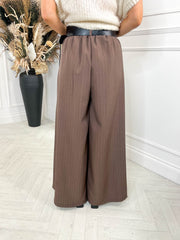 Bronwyn Belted Trousers - Chocolate