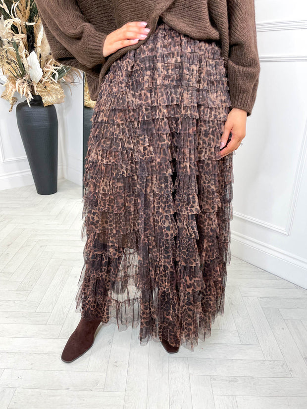 Ophelia Skirt- Leopard Print