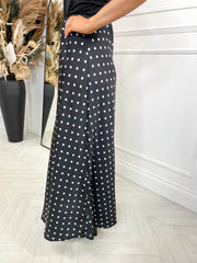 Valentina Polka Dot Skirt - Black