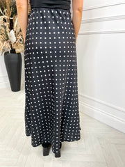 Valentina Polka Dot Skirt - Black