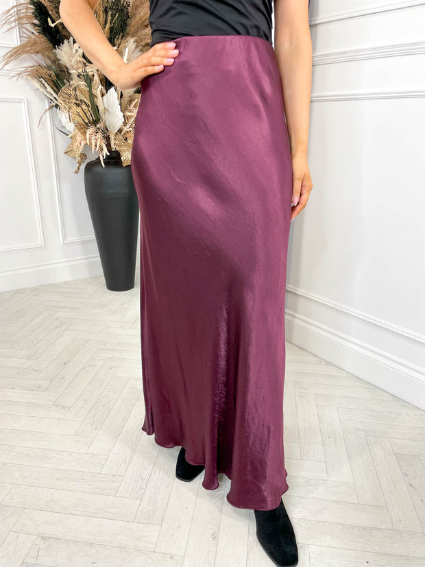 Vivienne Maxi Skirt - Burgundy