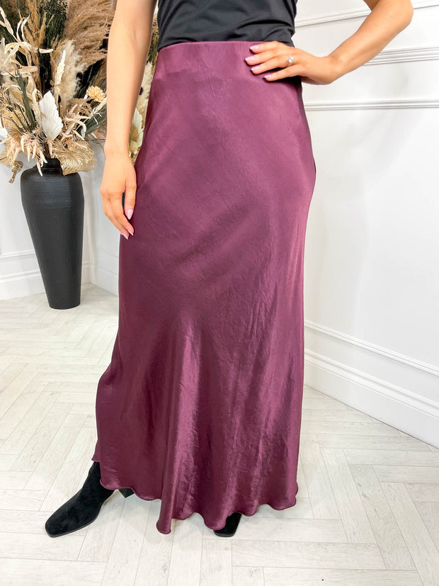 Vivienne Maxi Skirt - Burgundy