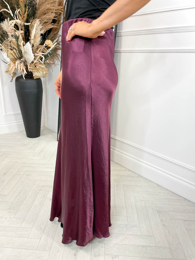 Vivienne Maxi Skirt - Burgundy