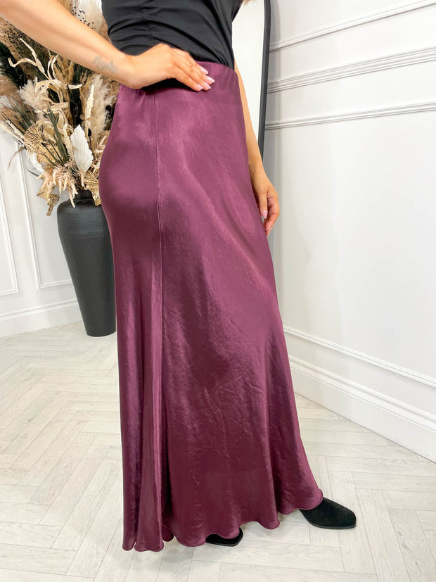Vivienne Maxi Skirt - Burgundy