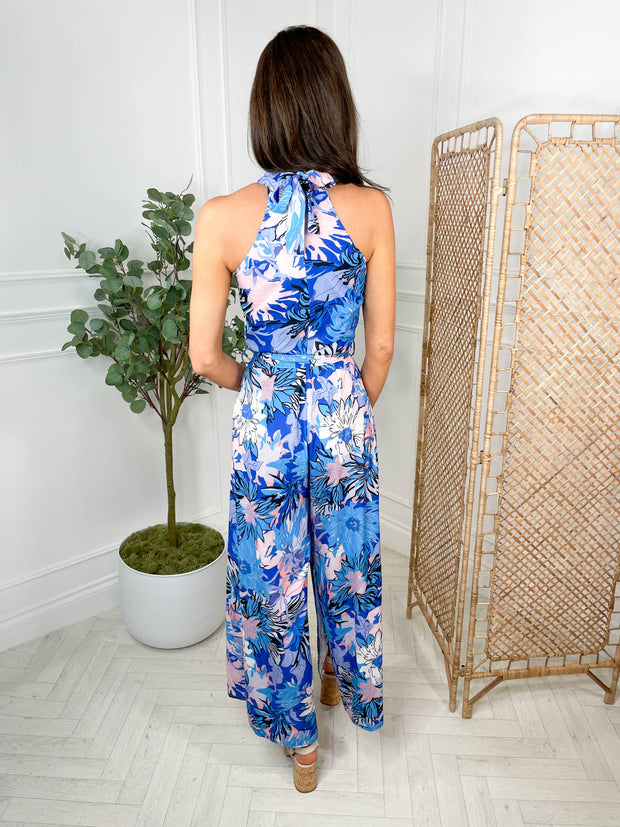 Georgia Jumpsuit - Blue Floral