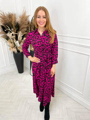 Angela Midi Shirt Dress - Leopard