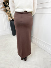 Kate Maxi Pencil Skirt - Chocolate