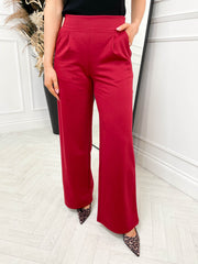 Kate Pull On Trouser - Wine