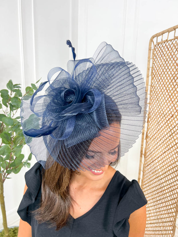 Clover Fascinator - Navy