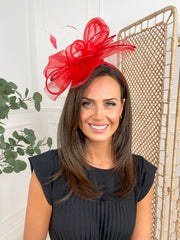 Poppy Fascinator - Red