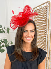Poppy Fascinator - Red