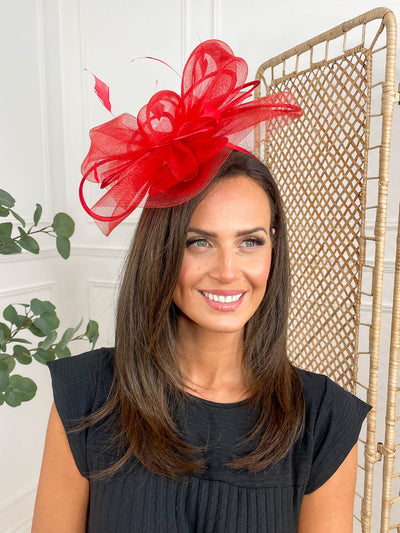Poppy Fascinator - Red