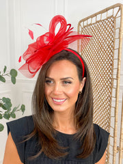 Poppy Fascinator - Red
