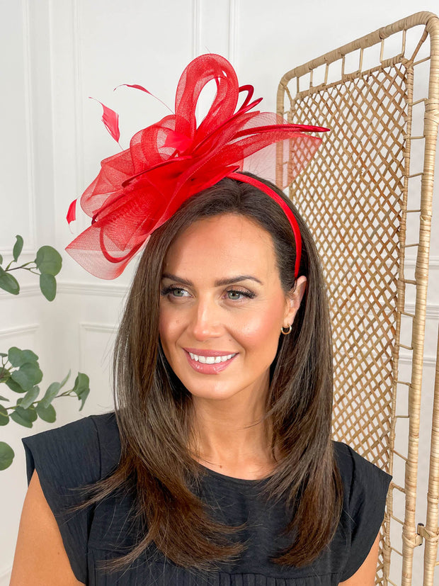 Poppy Fascinator - Red