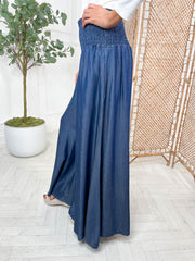 Denim Palazzo Pants - 2 Colours