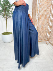 Denim Palazzo Pants - 2 Colours