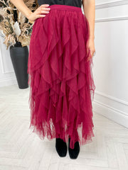 Rue Skirt - Burgundy