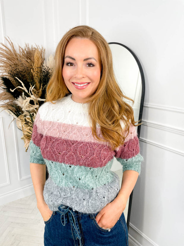 Oria Knit - Multi Stripe