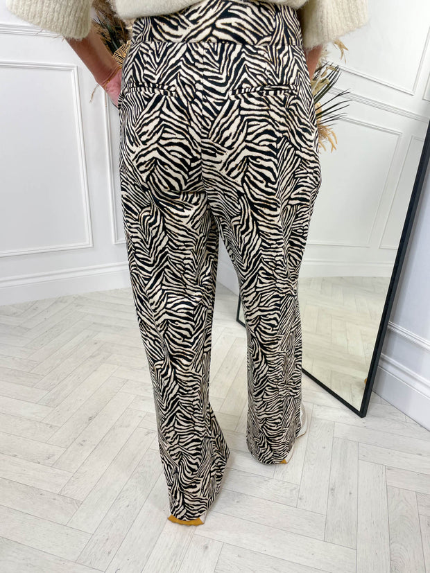 Kaitlin Trousers- Zebra Print
