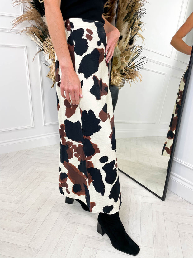 Hannah Skirt - Cow Print