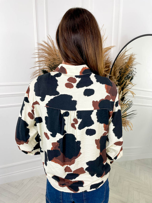 Hannah Shirt - Cow Print