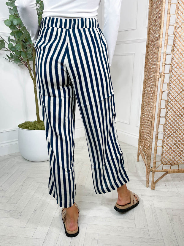 Trixie Trouser - Navy Stripe