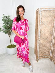 Marnie Dress - Pink Botanical