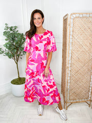 Marnie Dress - Pink Botanical