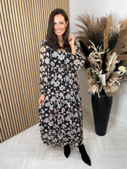 Victoria Dress - Black Floral