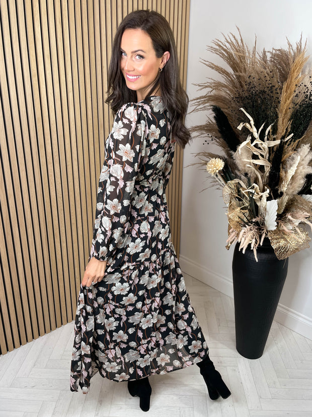 Victoria Dress - Black Floral