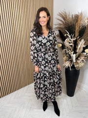Victoria Dress - Black Floral