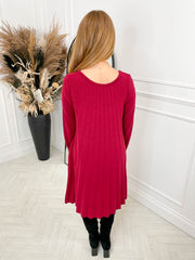 Katie Knitted Dress - Wine
