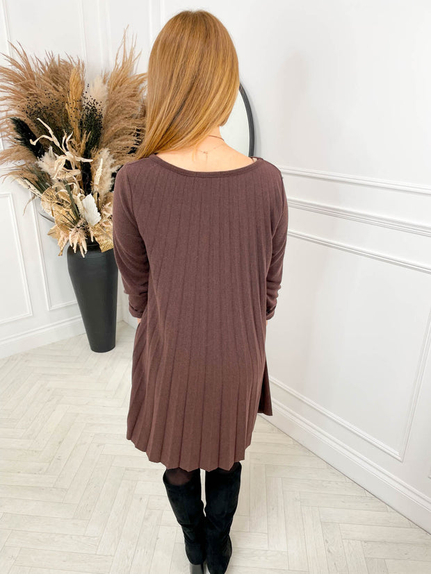 Katie Knitted Dress - Chocolate