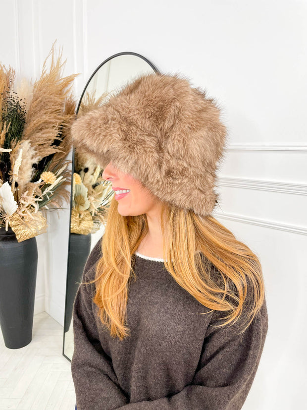 Sable Fur Hat - Taupe