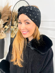 Kassey Knitted Headband - Black