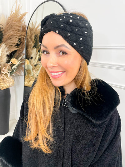Kassey Knitted Headband - Black