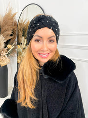 Kassey Knitted Headband - Black