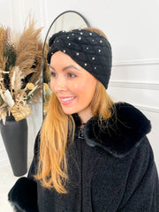 Kassey Knitted Headband - Black